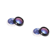 2Pièces Fard À Paupières Change Couleur Poudre Brillante Satinée