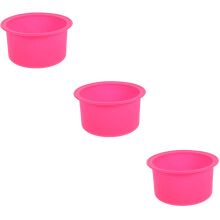 3Pièces Bol Cire Chauffant Silicone Durable Rose Usage Domestique