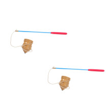 2Pièces Tops Bois Vintage, Jouets Montessori Marron Pour Enfants