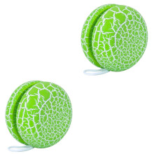 2Pièces Yoyo Balle Bois Vert Jouet Coloré Éducatif Pour Enfants