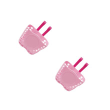 2Pièces Panier Rose Pour Enfant Avec Motif Cartoon