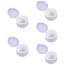 5Pièces Étui Violet Compact Dentier Orthodontique Voyage Durable