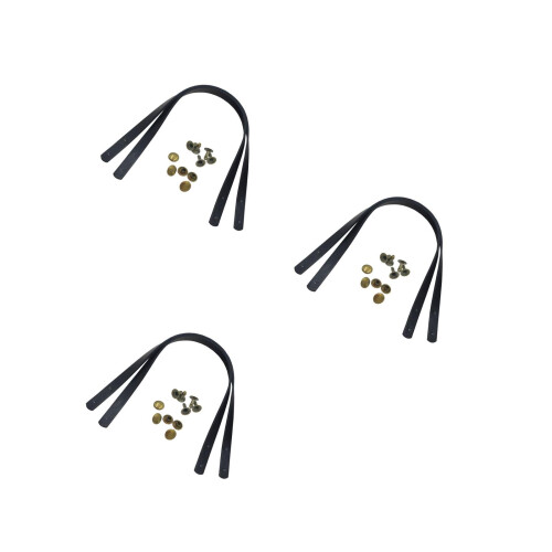 6Pcs Black Bag Strap with Rivets Style Durable Tote Bag Replacement