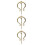 3Pièces Broches Viking Élégantes Dorées Accessoires De Mode 1