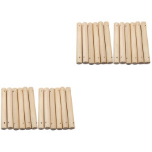50Pièces Tiges Bois Massif Beige Pour Artisanat, Jouets Décoration
