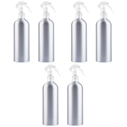 6Pièces Flacon Spray Aluminium Argent Compact Portable Uniforme