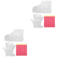 2Ensembles Masques Pieds Et Mains Blancs Exfoliants Pratiques