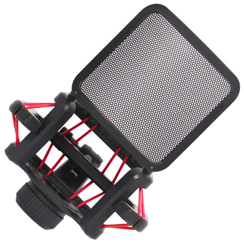 4Pièces Microphone Fixation Antivibration Filtre Noir Stable