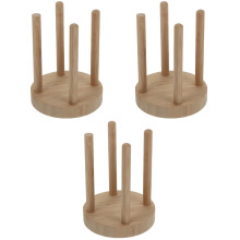 3Pièces Organiseur Papier Bois Marron Clair Usage