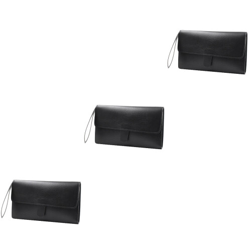 3Pièces Holster Coiffeur Noir Polyvalent Pour Ciseaux Et Clips