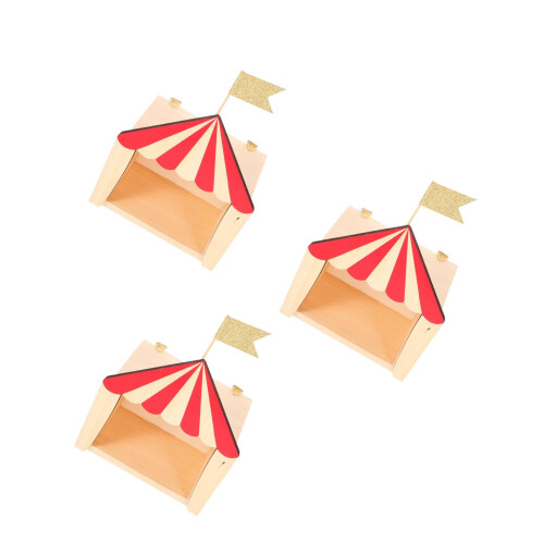 3Pièces Étagères Décoratives Rouges Pour D’enfant