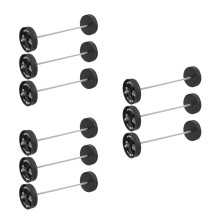 9Pièces Mini Accessoire Haltère Noir Décoratif Maison Miniature
