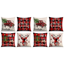 Conjunto de 8 Capas de Travesseiro de Natal 18X18, Almofadas Decorativas de Natal para Sofá e Poltronas.