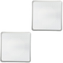 2Pièces Plateau À Pizza Carré Aluminium Perforé Argenté Durable