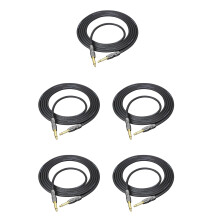 5Pièces Câble Audio Professionnel Noir Pour Guitare Et Amplificateur