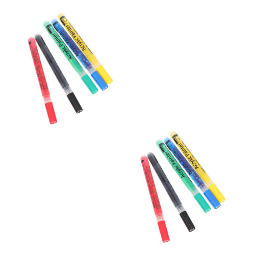 10Pièces Stylos Peinture Sans Odeur, Pointe Fine, Couleurs Assorties