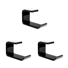 3Pièces Porte Casque Noir Ruban Adhésif Double Face Support Bureau