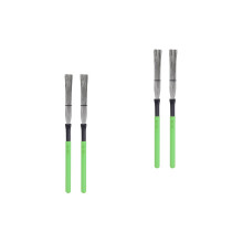 4Pièces Brosse Caisse Claire Acier Manche Bois Vert Pour Batterie Jazz