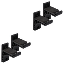 2Paires Support D'arc Noir Adhésif Pour Stockage Durable