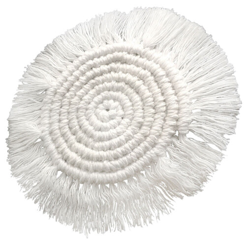 2Pièces Sous-Plats Macramé Beige Résistant Pour Café Cuisine
