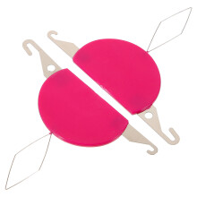 2Pièces Outil Enfile-Aiguille Rose Plastique Pour Couture Tricot
