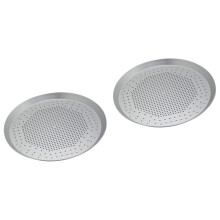 2Pièces Plateau Pizza Argenté Durable Pour Cuisine Et Restaurant