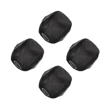 4Pièces Protection Casque Cyclisme En Oxford Noir Réglable