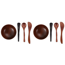 8Pièces Ensemble Bol Masque Facial Multicoloré Outils Pratiques
