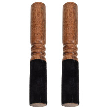2Pièces Masse Percussion Bois Café Pour Bol De Tibétain