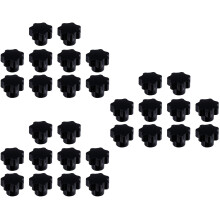 30Pièces Boutons Serrage Plastique Ergonomique Noir