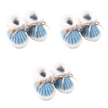 3Paires Chaussures Bébé Clair Coton