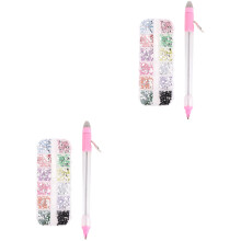 2Ensembles Kit Nail Art Rose Et Décoratifs