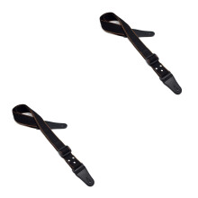 2Pièces Cuir Noire Pour Guitare Acoustique Et Basse