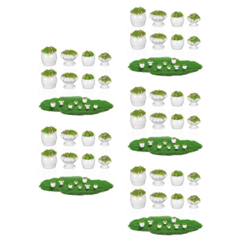 40Pièces Mini Plantes Simulées Plastique Décor Paysage Table Jouet