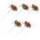 5Pcs Bright Red Berry Decorations Artificial Xmas Tree Accessories 1