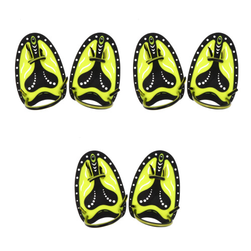 3Paires Aides Natation Main Silicone Assortiment Couleurs
