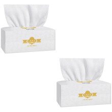2Paquets Serviettes Jetables Coton Facial Nettoyage Humide Et