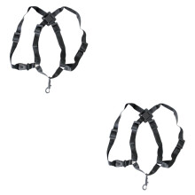 2Pièces De Harnais Saxophone Réglable En Nylon Noir Confortable
