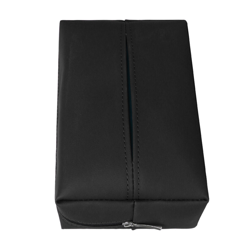 Backseat Car Tissue Dispenser With Nappa Leather Strap Easy Mount 4631387099217