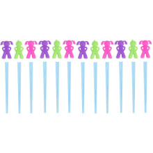 12Paires Baguettes Pédagogiques En Silicone Couleurs Variées Enfants