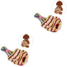 2Pièces Sous-Vêtements Chien Femelle Coton Multicolore Rayés Adorables