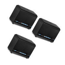 3Pièces Distributeur Automatique Pailles Bois Clair Rangement
