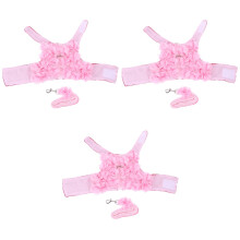 3Pièces Laisse De Traction Rose Respirante Avec Ajustable