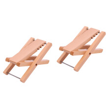 2Pièces Repose Pied Guitare Bois, Pratique Et Compact Beige