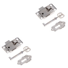 2Pièces Fermoirs En Argenté Pour Boîte Cadeau Bois Vintage