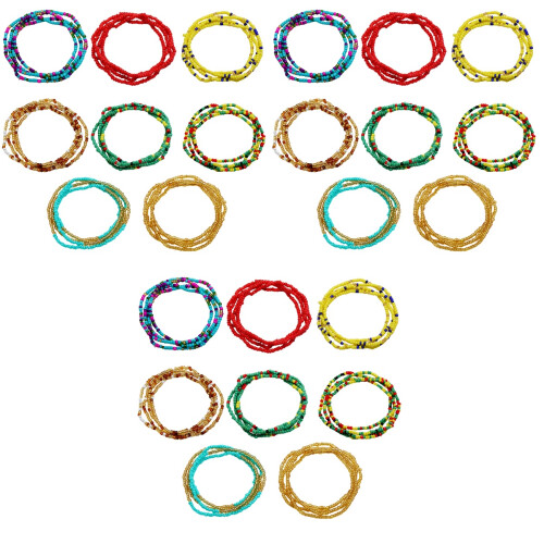 24Pièces Chaînes Et Taille Perles Métal Cadeau Été