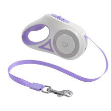 Cintura automatica retrattile LED per cani con luce touch RGB, manico ergonomico