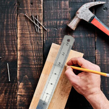 Stainless Steel Ruler, Double-Sided, Easy-to-Read, Durable – 1 Pc, Compatible with Learning, Drawing, Engineering & Home Workspace