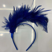 Diadema de plumas para fiestas, festivales y actuaciones: elegante accesorio para el cabello con estampado de leopardo para mujeres y niñas,