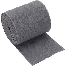 Γκρι, βαρύ ελαστικό λουράκι, υφασμένο twill διπλής όψης 4 ιντσών